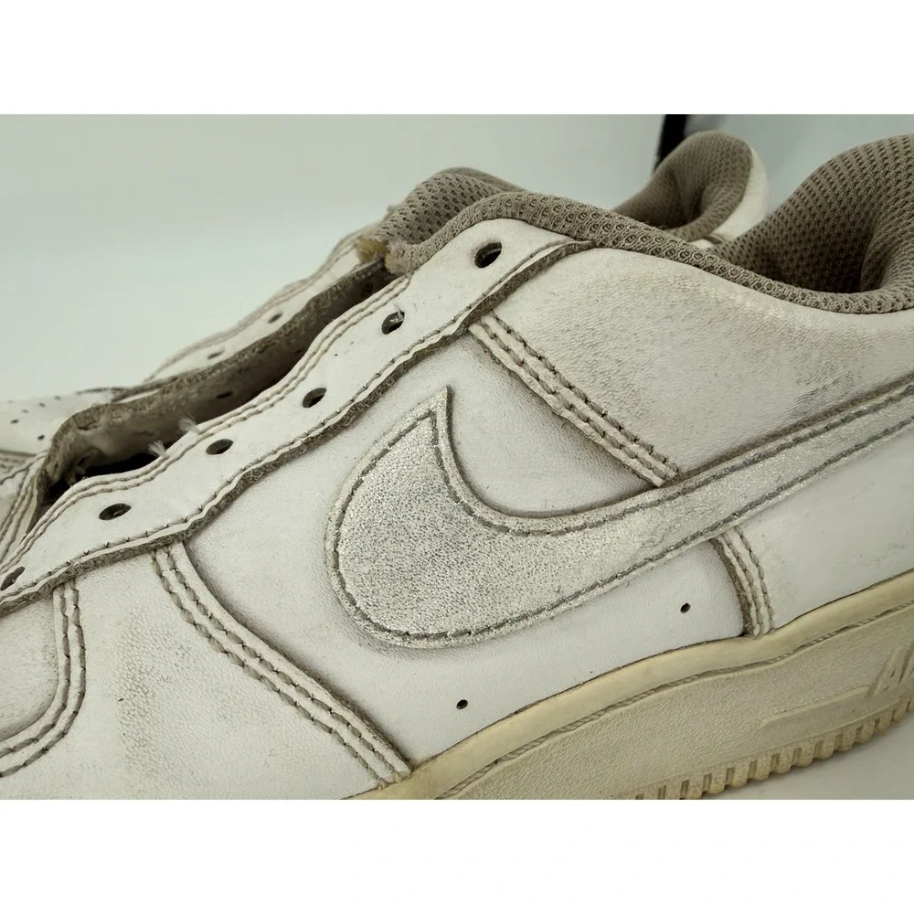 Nike Air Force 1 Low White Leather Sneakers Youth 5Y EU 37.5 Classic Streetwear